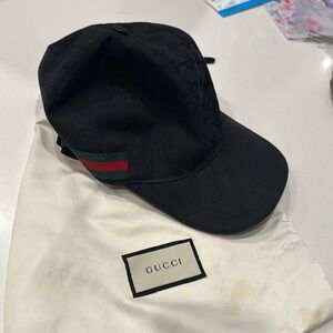 Used Authentic GUCCI baseball hat black